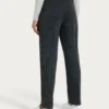 PANTALONE GESSATO DRITTO CON TASCHE IN ECO JACQUARD