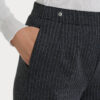 PANTALONE GESSATO DRITTO CON TASCHE IN ECO JACQUARD