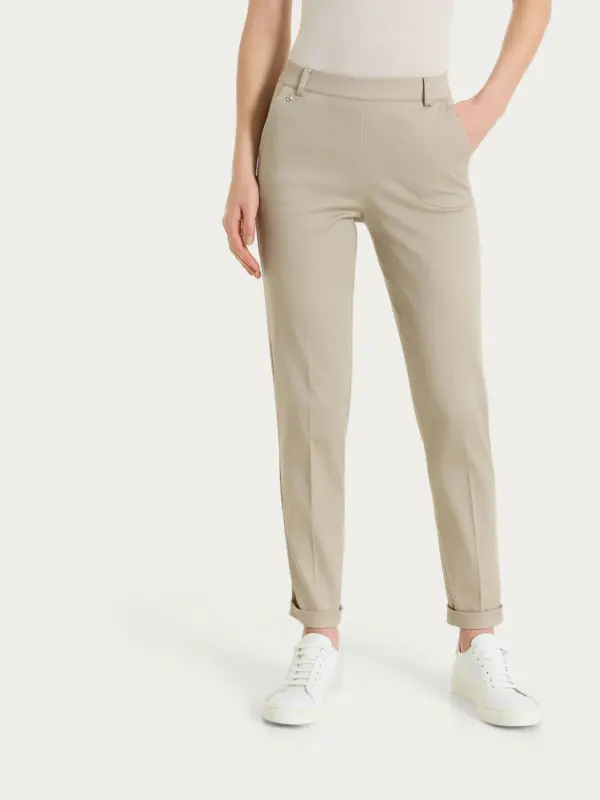 2 PANTALONE CHINO SLIM CON TASCHE