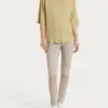 camicia khaki 6 CAMICIA CON MANICA 3/4 IN VOILE STRETCH